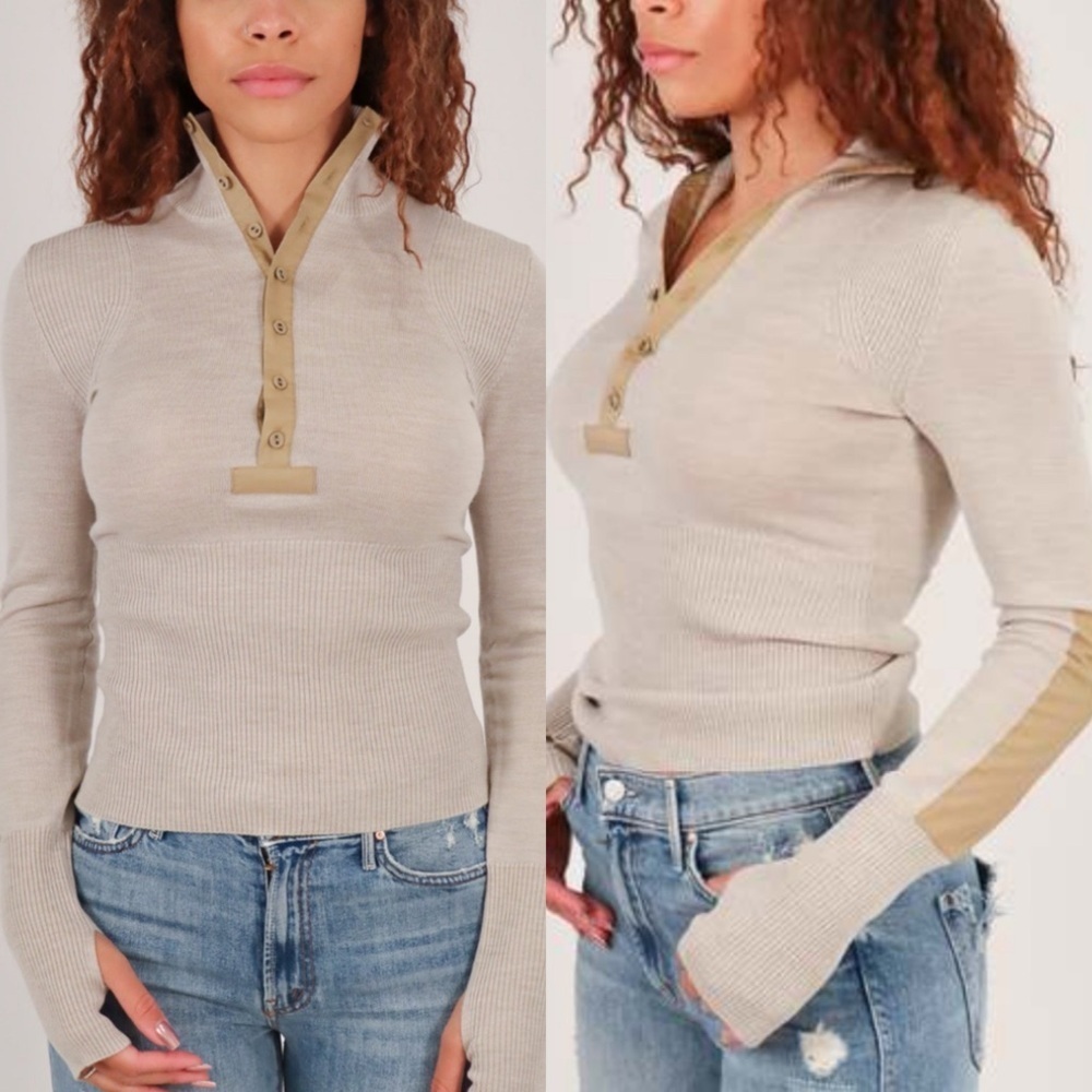 ULLA JOHNSON Drew Pullover Sweater in Chalk Size P = Size XS